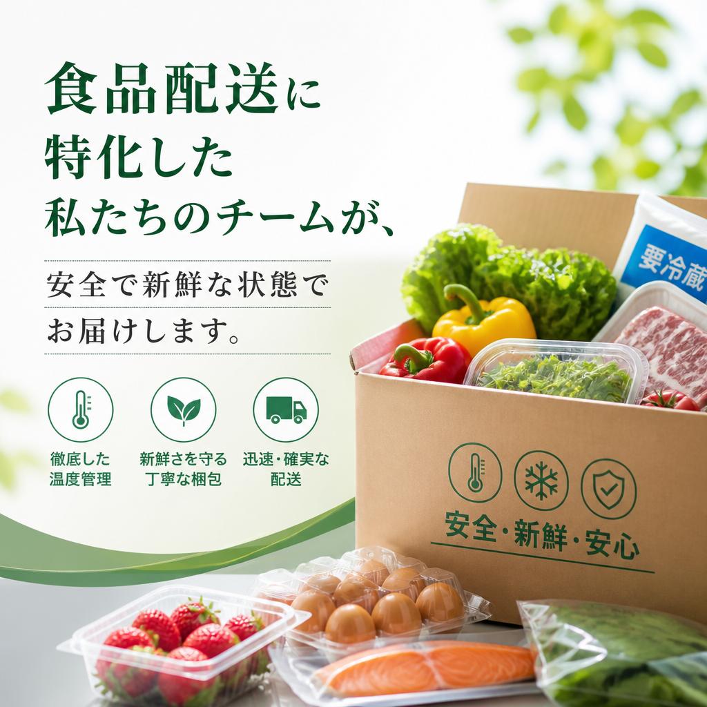 食品配送の専門家によるサービス
