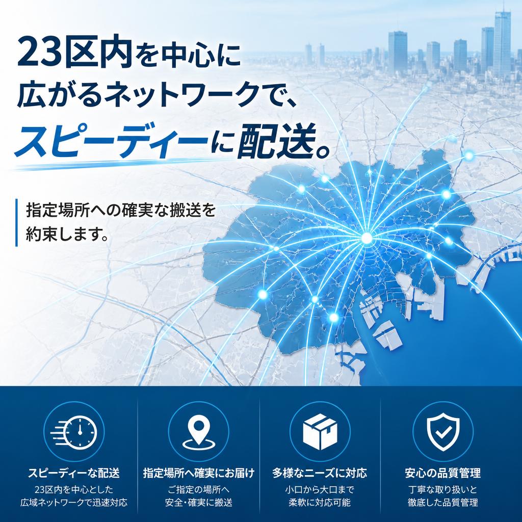 23区全域対応の配送ネットワーク